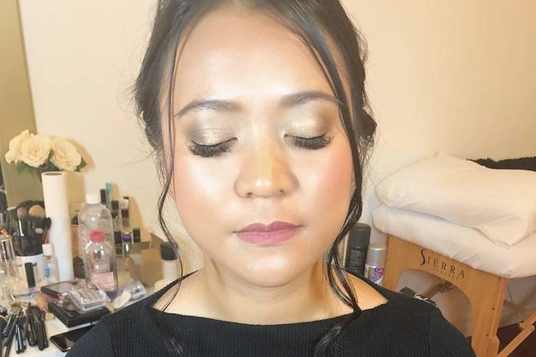 Hair and makeup trial