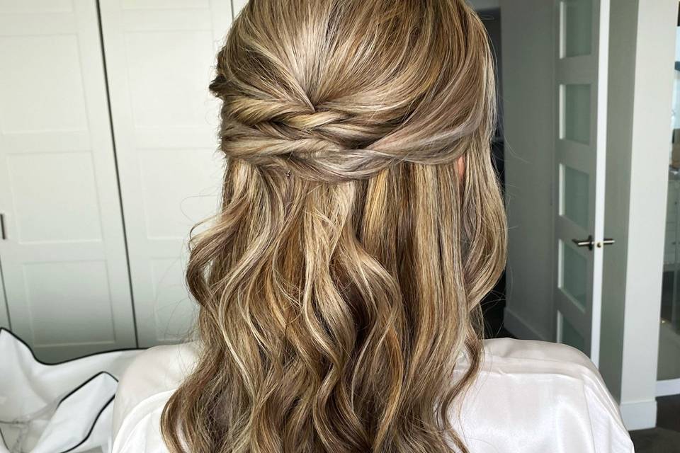 Half up hairstyle