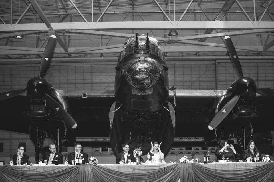 Main table in front of an airp