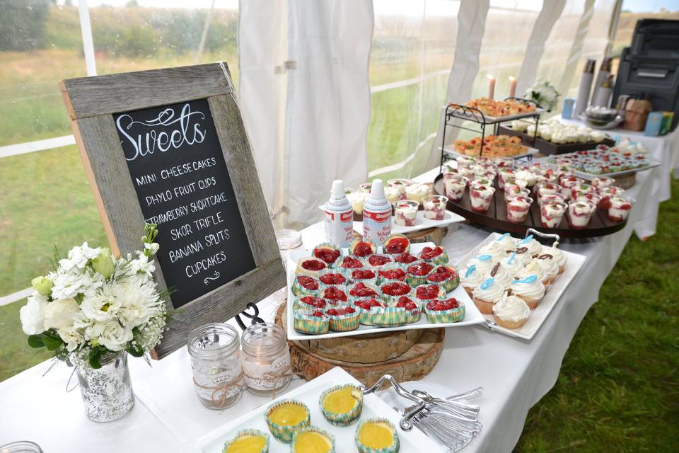 Desert table & calligraphy