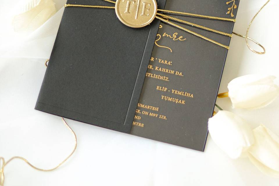 Black and Gold Invites