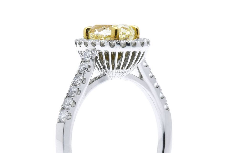 Yellow diamond ring