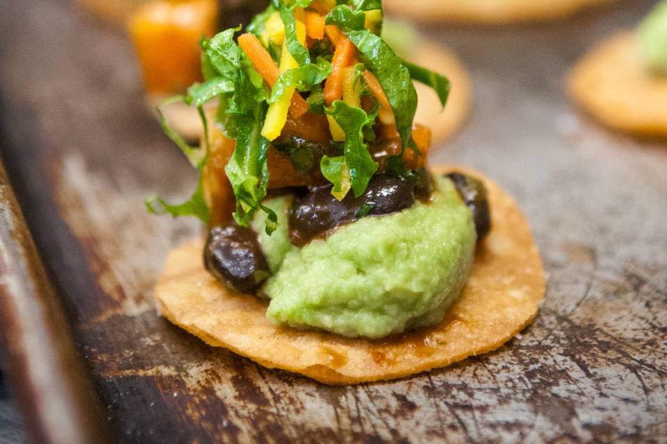 Winter root vegetable tostada