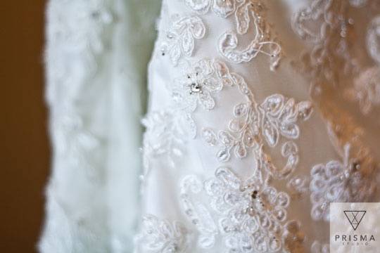 Wedding dress close up