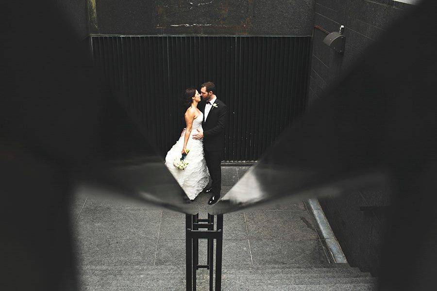 Brossard, Quebec bride and groom