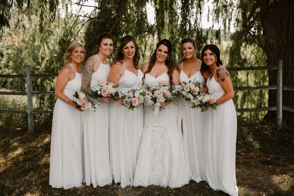 Bride and Bridesmaids