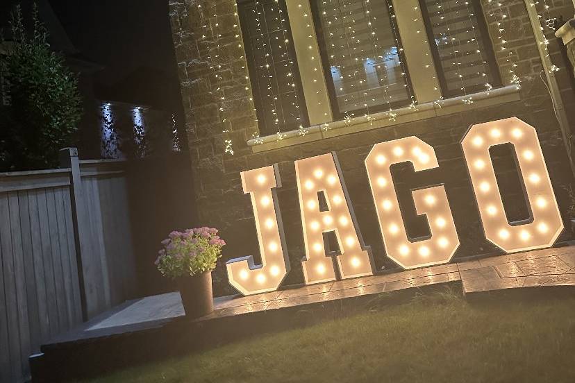 JAGO Marquee Letters