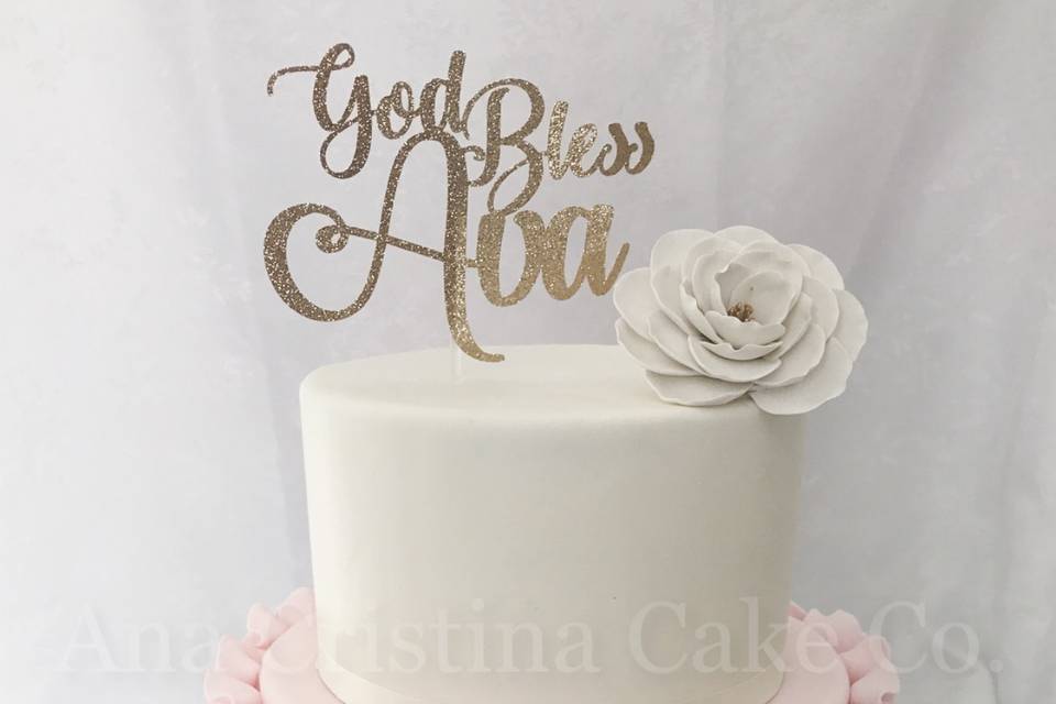 Beautiful baptism cake