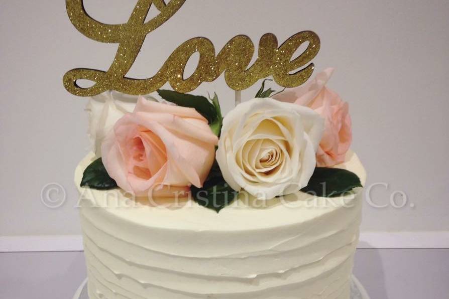 Beautiful engagement cake