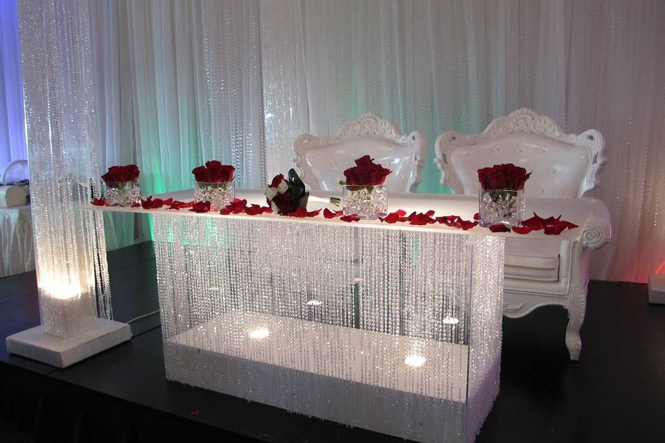 Sweetheart honour table