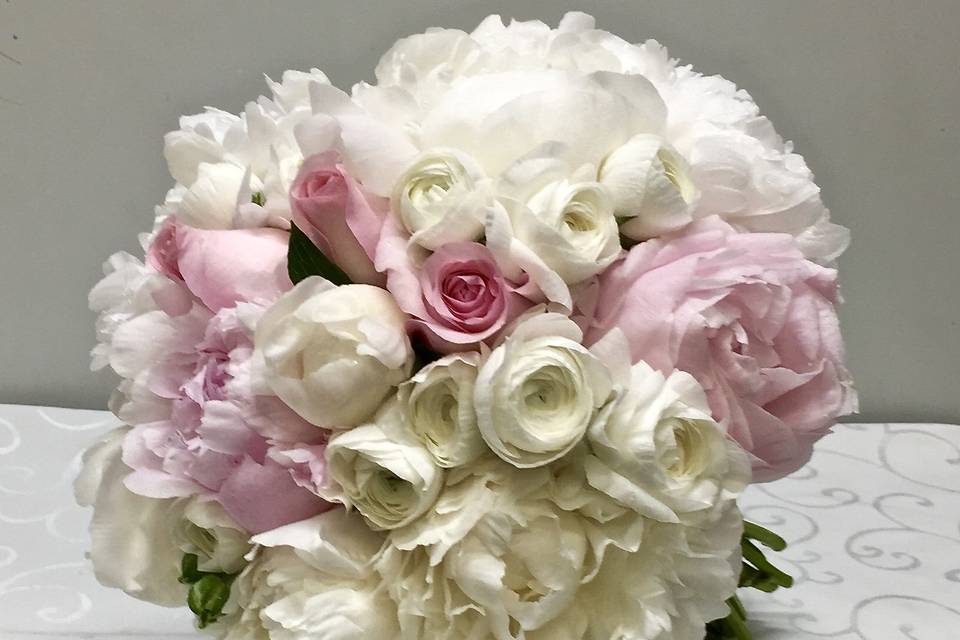 Peonies, orchids