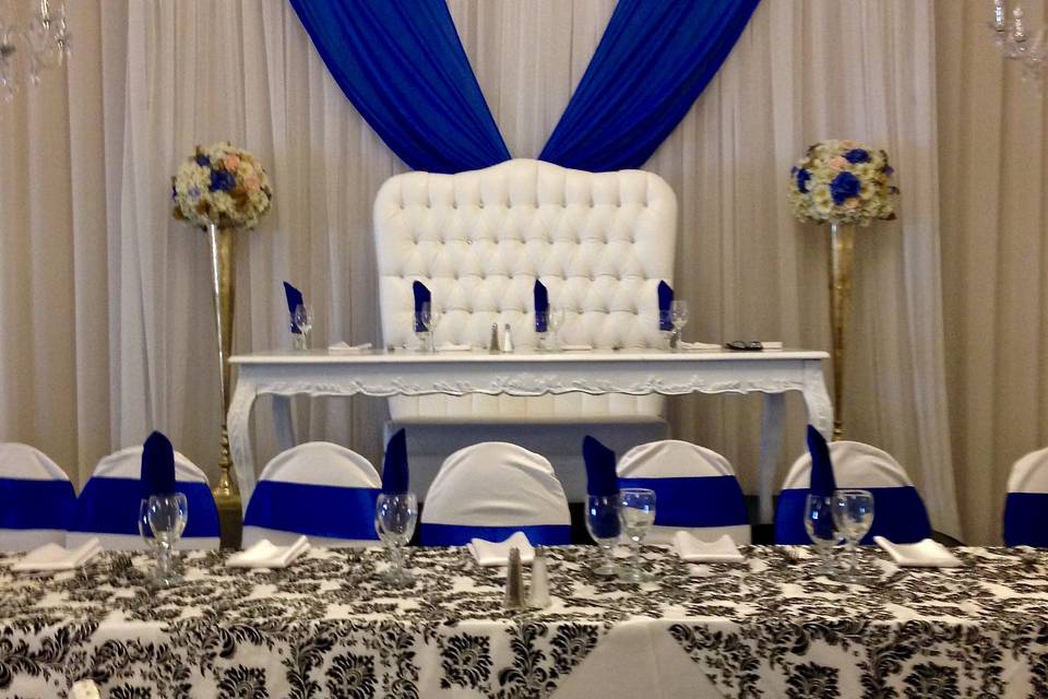 Bridal banquet bench