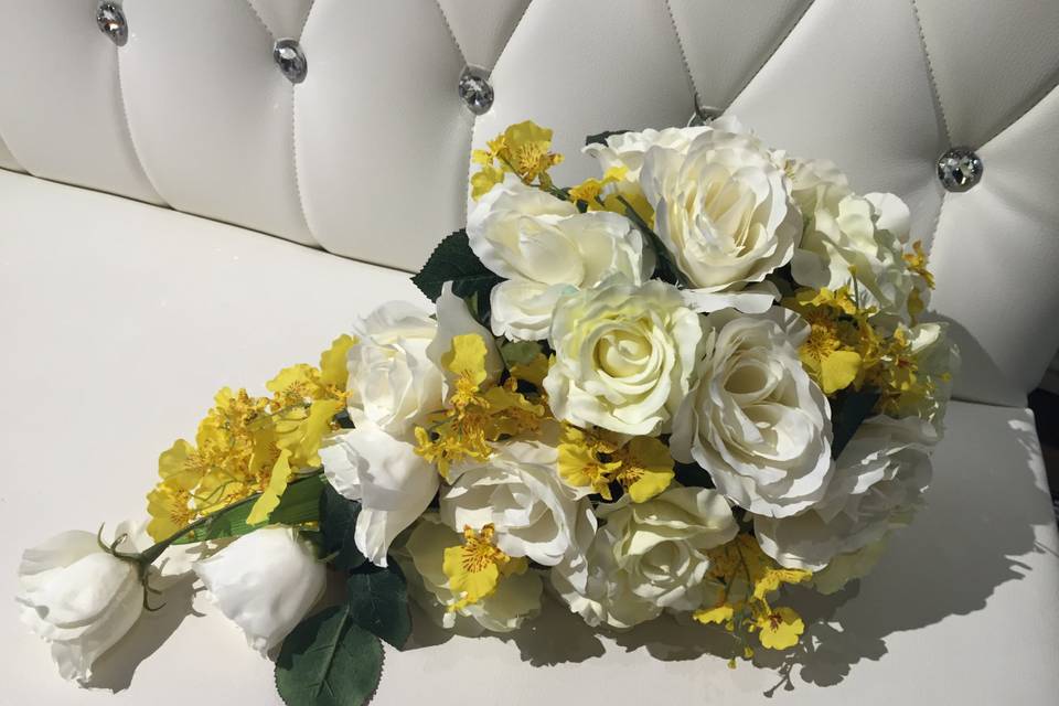 Silk flower bridal bouquet