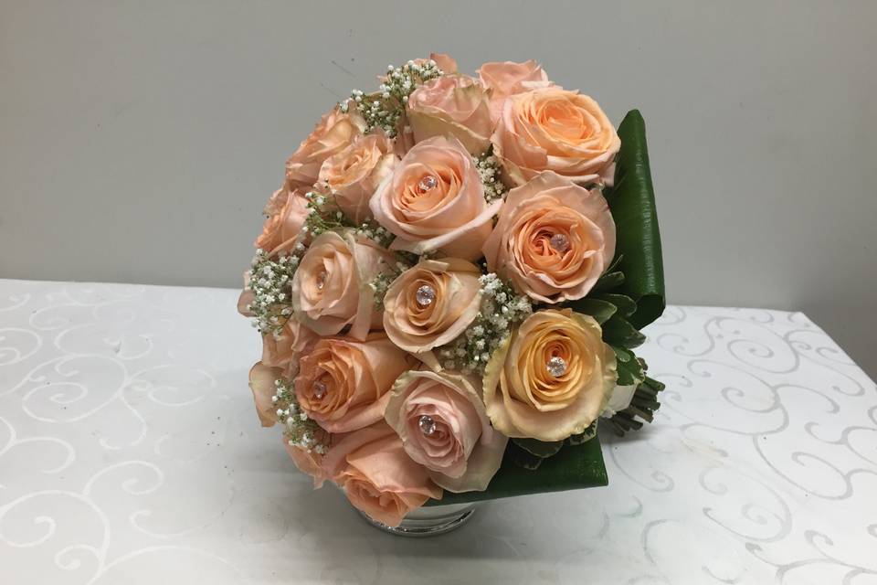 Silk flower bridal bouquet