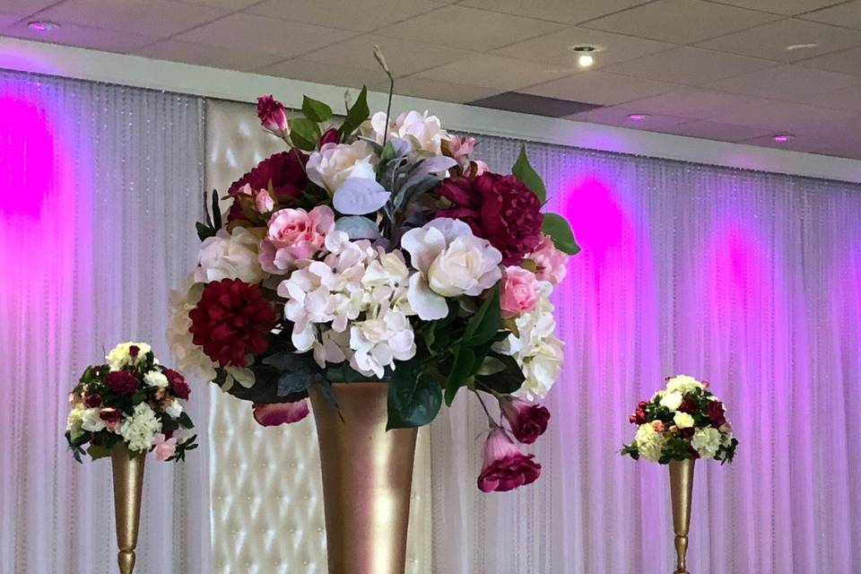 Silk flower centerpiece