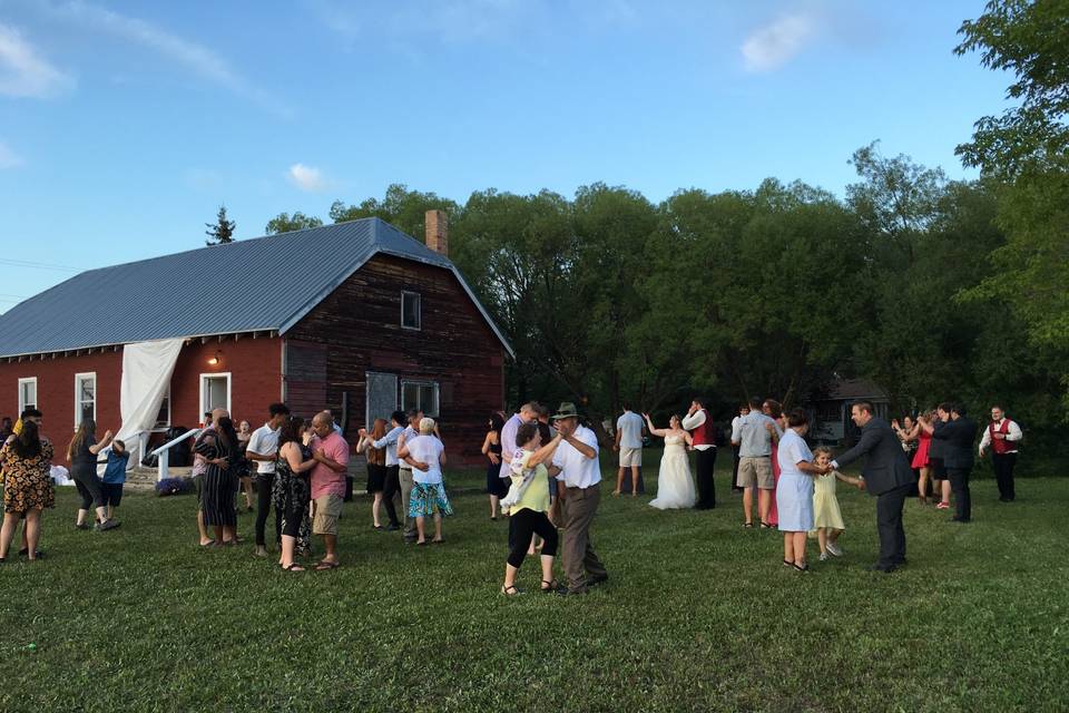 Outdoor dance party