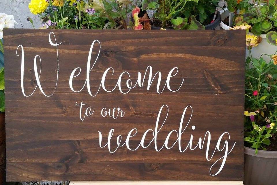 Welcome Sign for Weddings