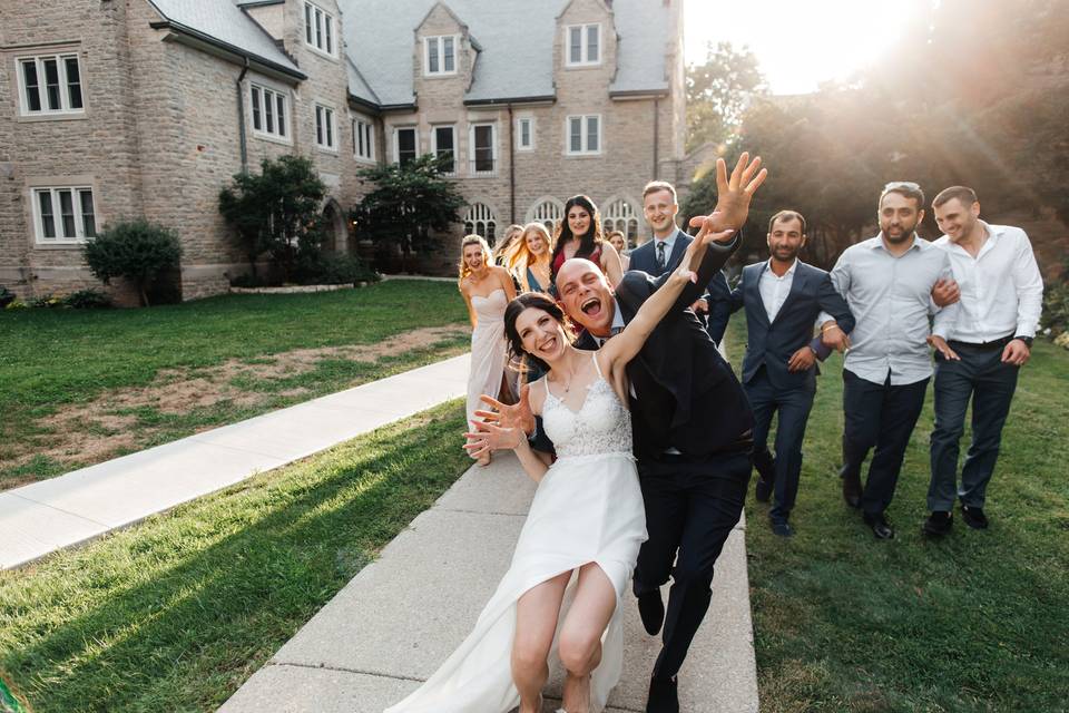 Wedding day photoshoot