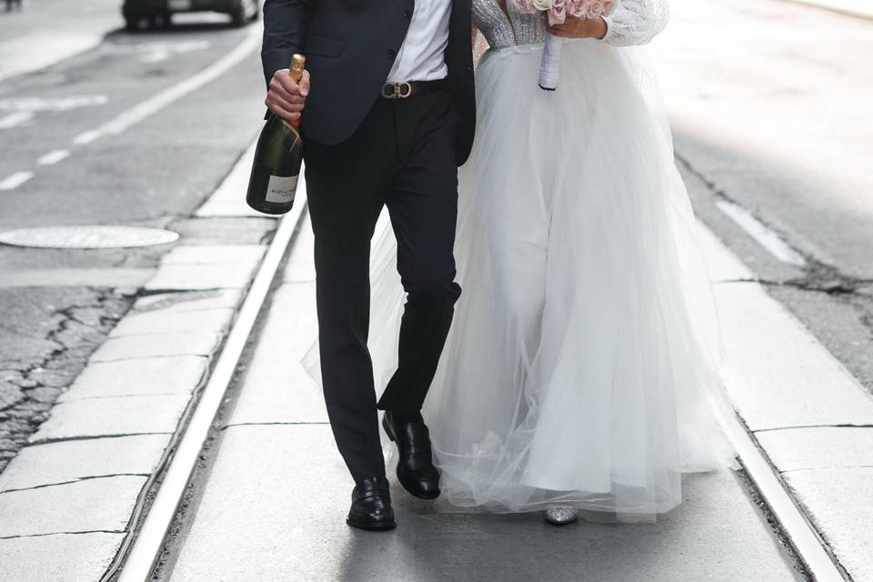 Groom with friends