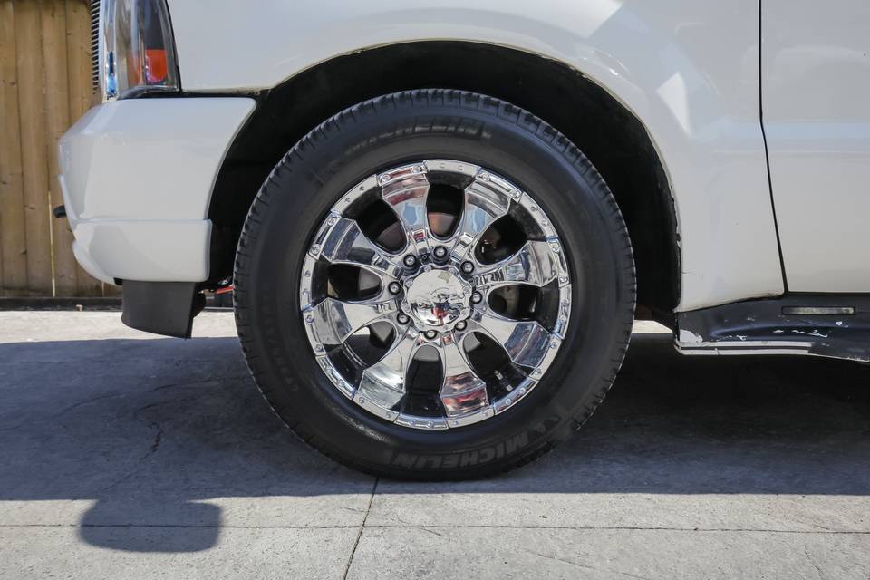 Deep dish chrome rims