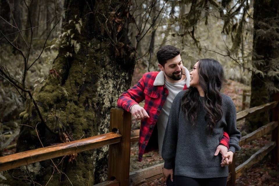 Engagement at VanDusen Garden