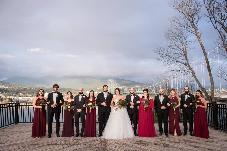 Stanley Park with Bridal Party