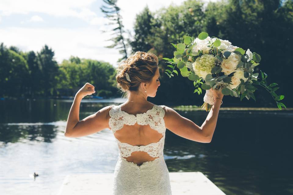 Bride gun show on Lake Muskoka