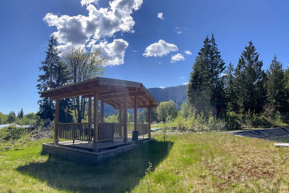 Pergola and mini-lake