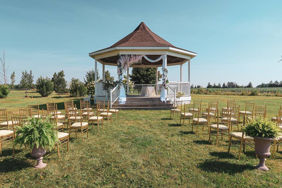 Ceremony at the gazebo