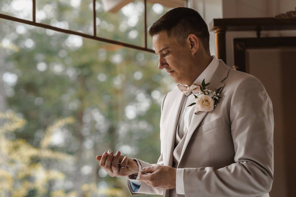 Groom Getting Ready