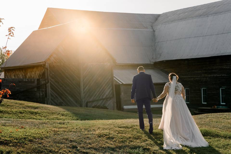 Lens Flare Country Wedding