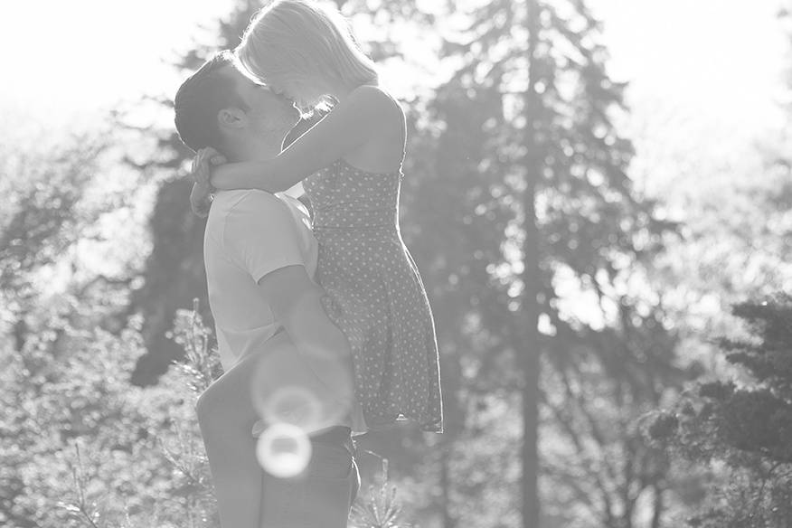 Black and white engagement