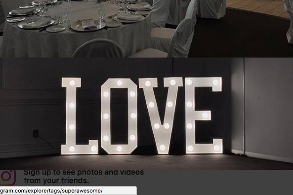 LOVE Marquee Letters
