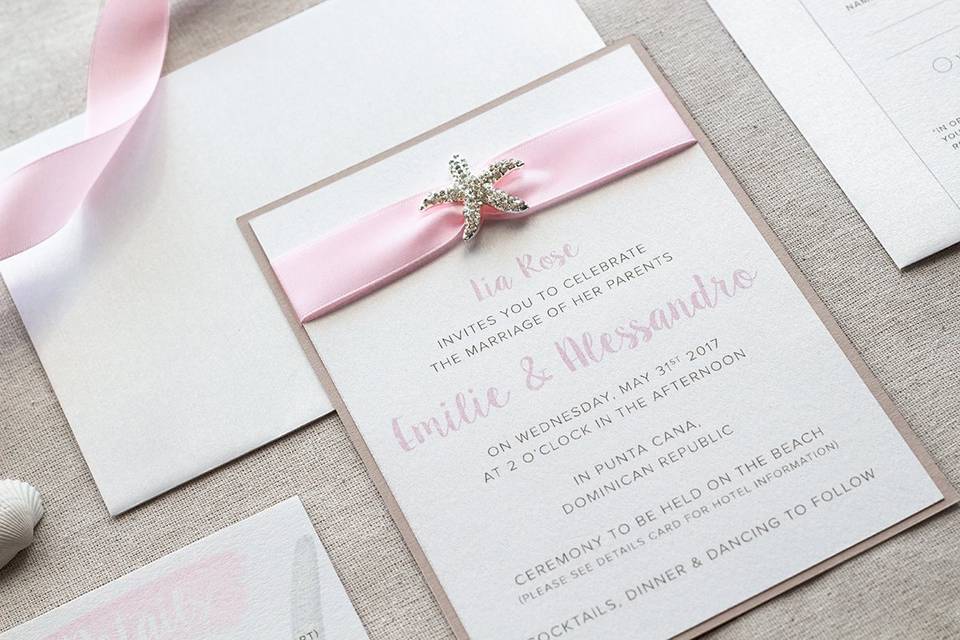 Destination wedding invitation