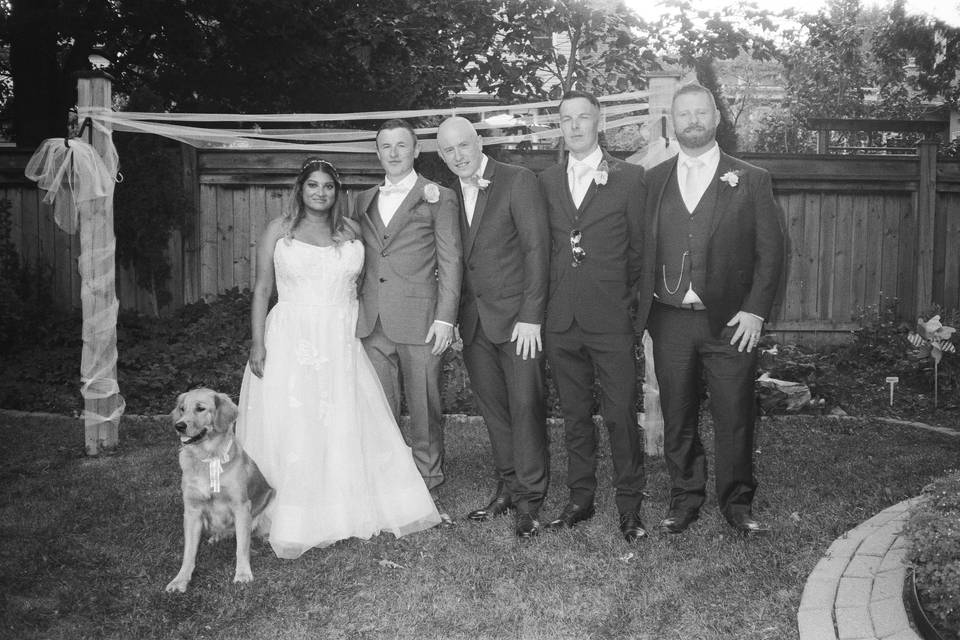 Bride, Groom and Groomsmen