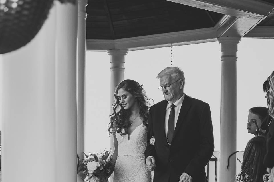 Bride with father
