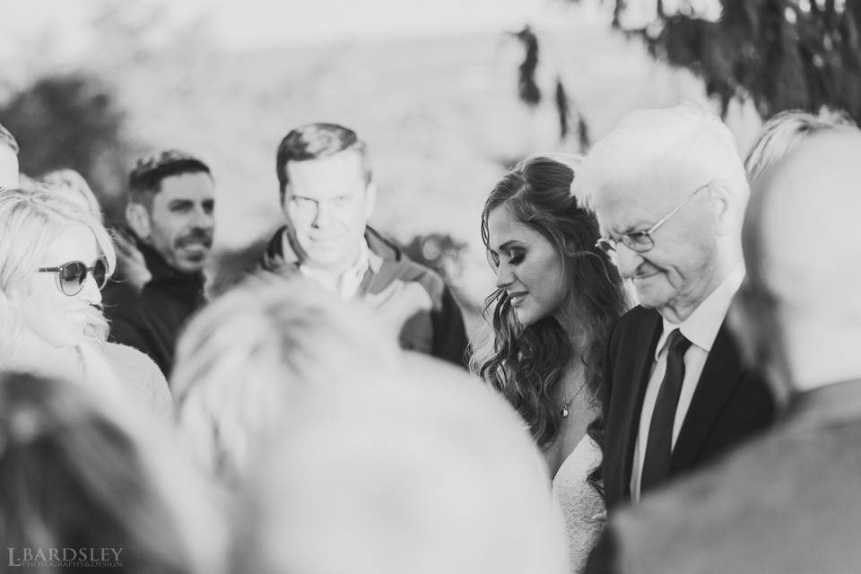 Bride with father