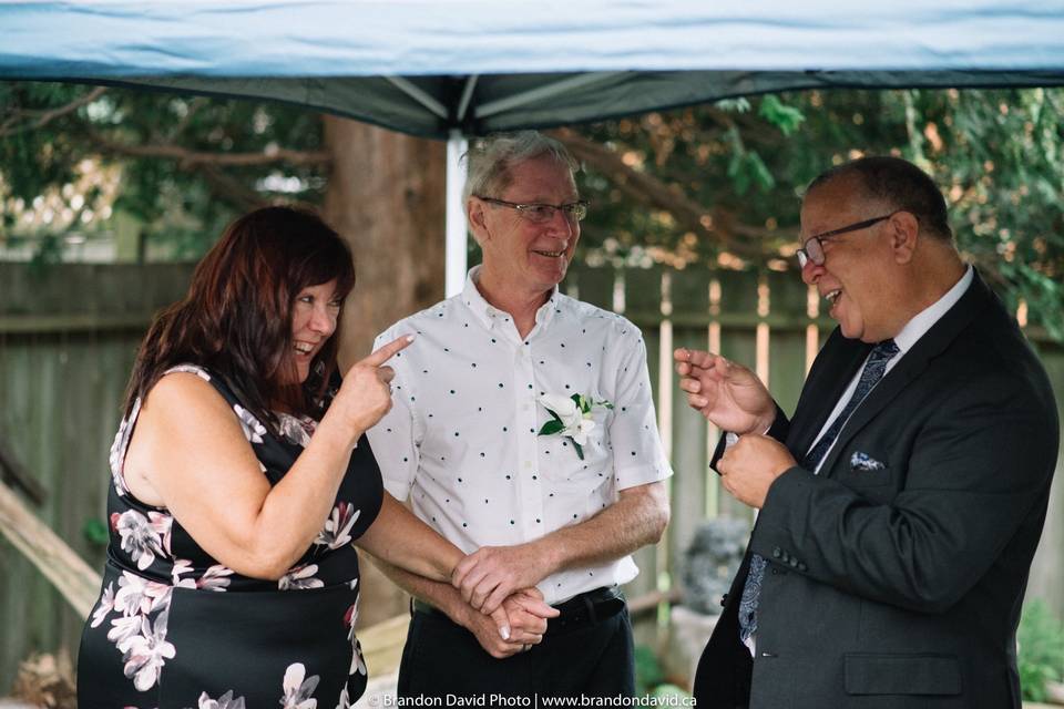 Outdoor wedding fun