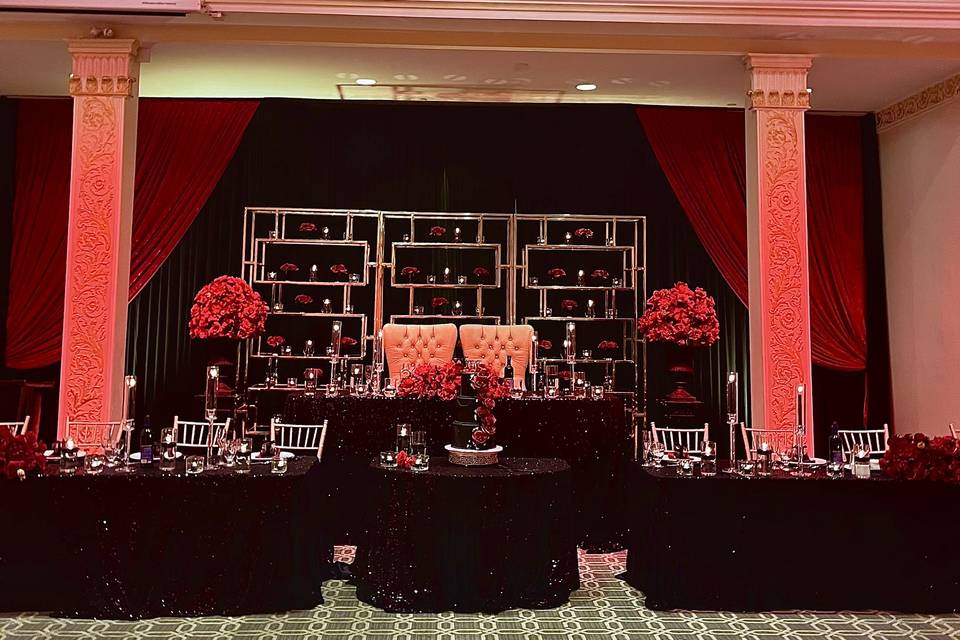 Black, Red & Gold Wedding