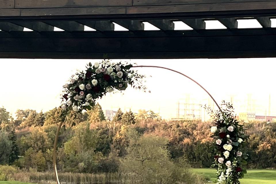 Ceremony Arch on golf course