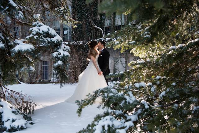 Winter Wedding Night Portraits
