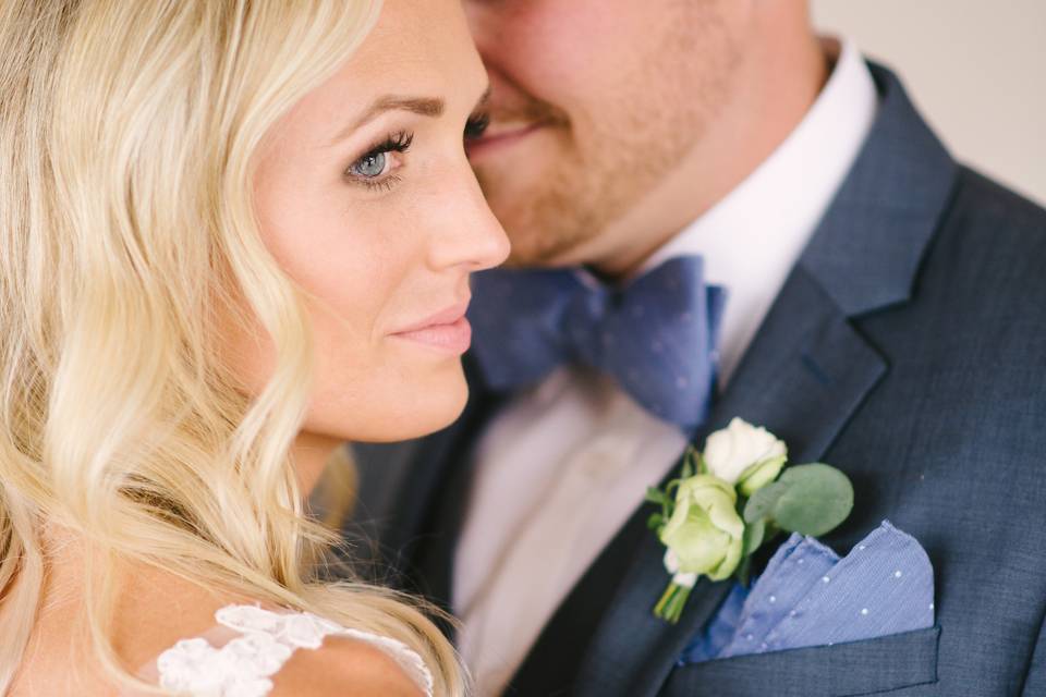 A couple on their wedding day