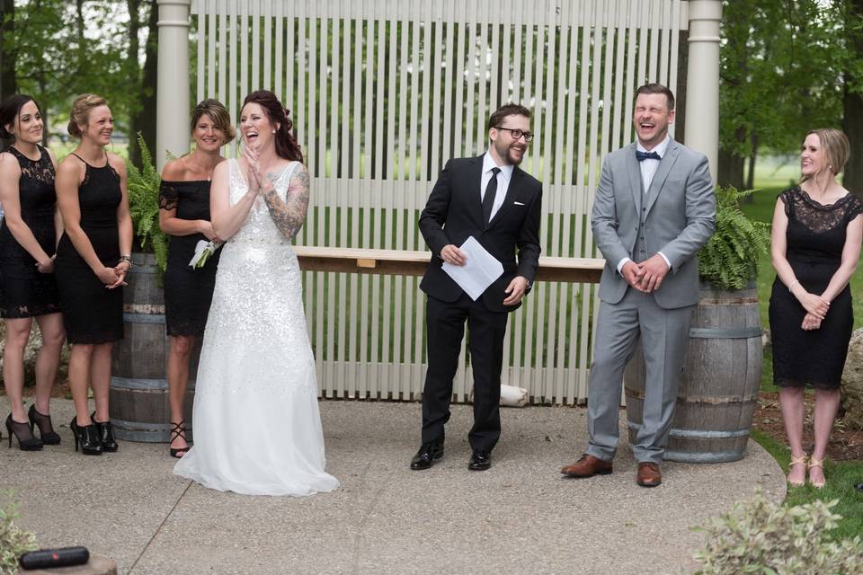Laughter at the ceremony - Muir Image Photography