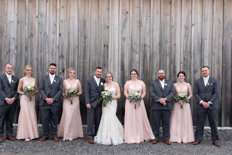 Blush wedding party - Muir Image Photography