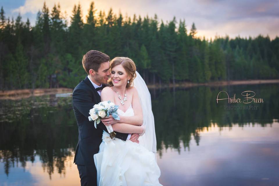 Langley, British Columbia bride and groom