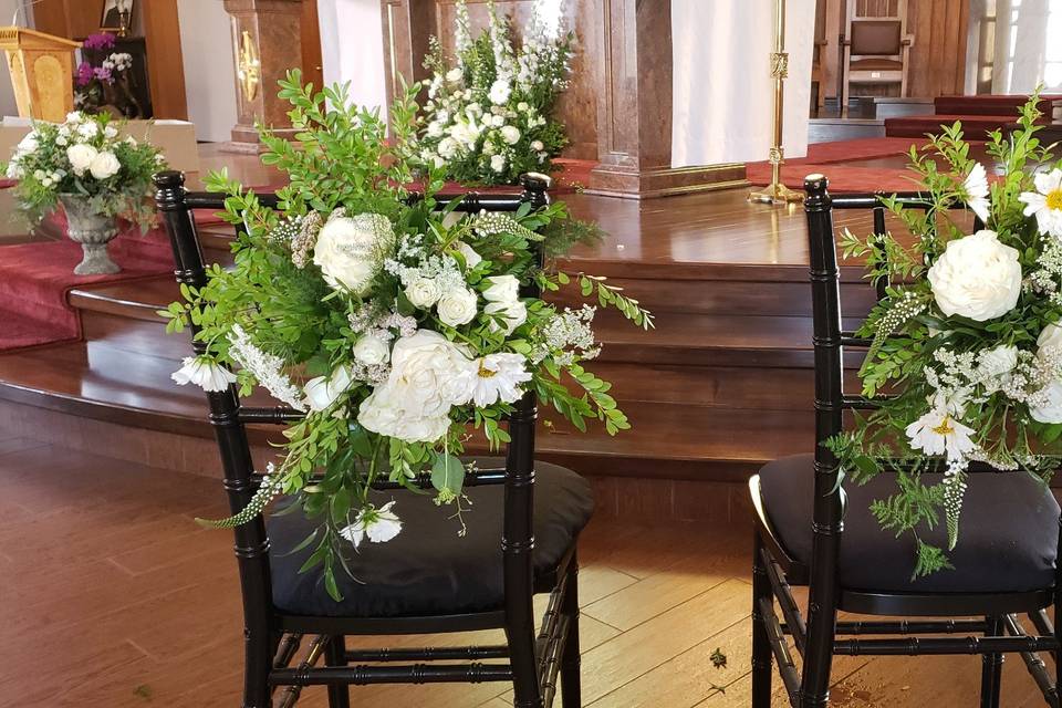Chairs for the Bride and Groom