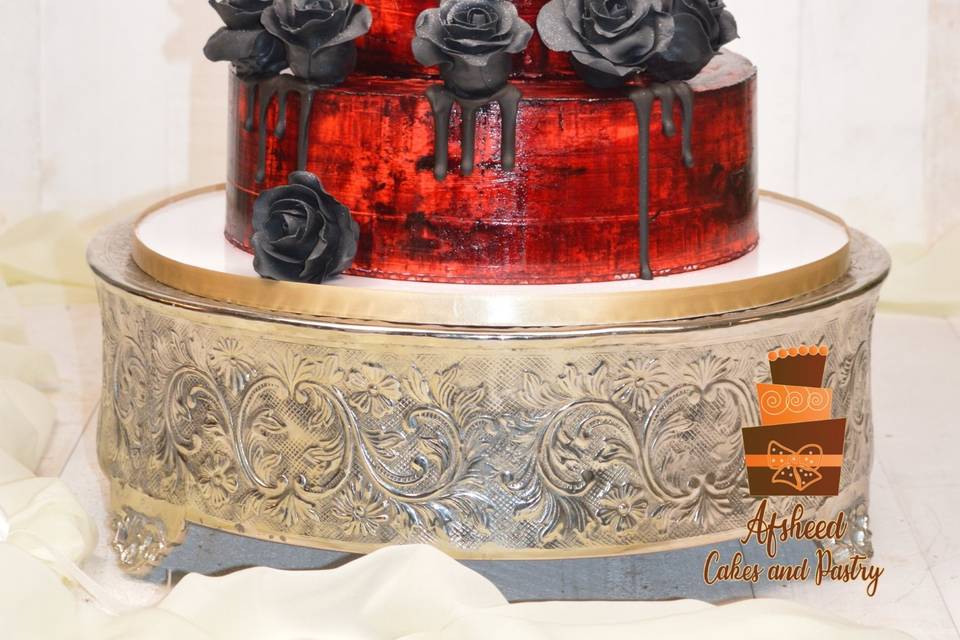 Mahogany and black roses