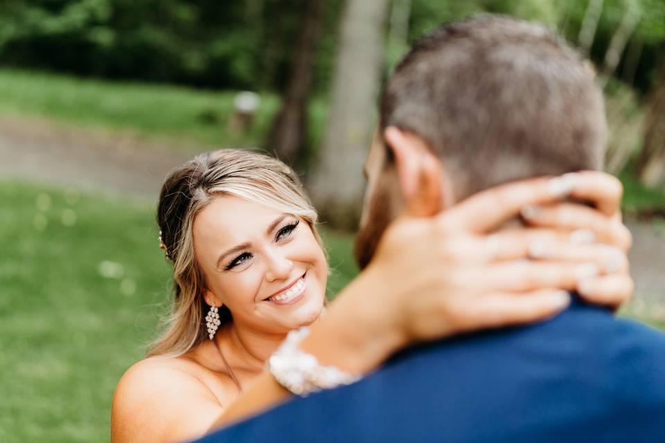 Smiling bride