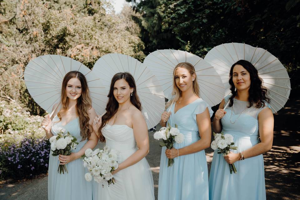 Bride and bridal party