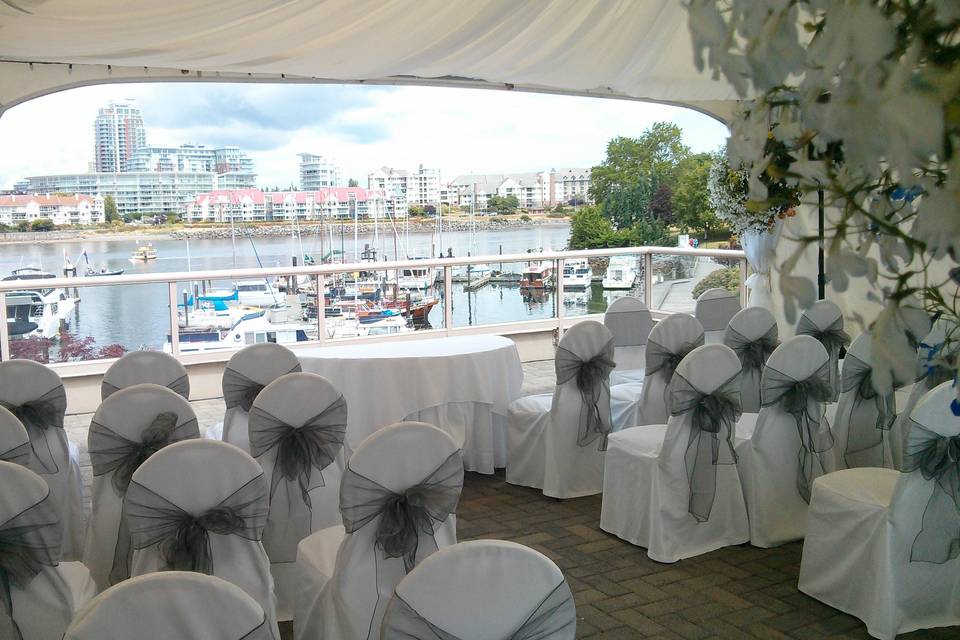 Ceremony Seating with a View